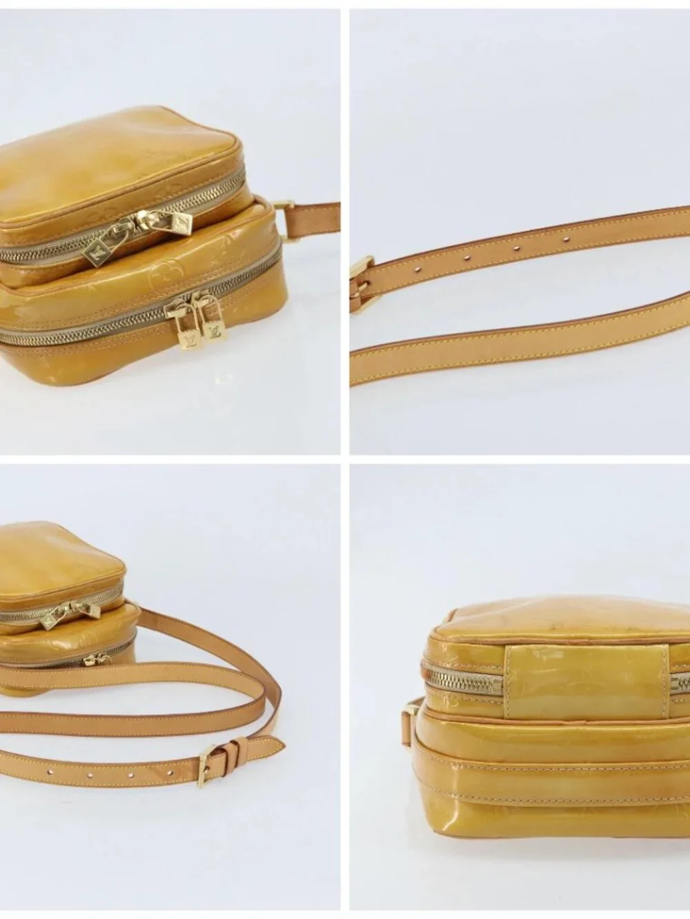 LOUIS VUITTON Monogram Vernis Wooster Shoulder Bag Beige LV